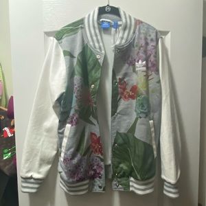 Vintage adidas floral bomber jacket